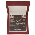 To My Granddaughter Necklace – Grandma’s Birthday Graduation Gift for Granddaughter – Crown Pendant Necklace