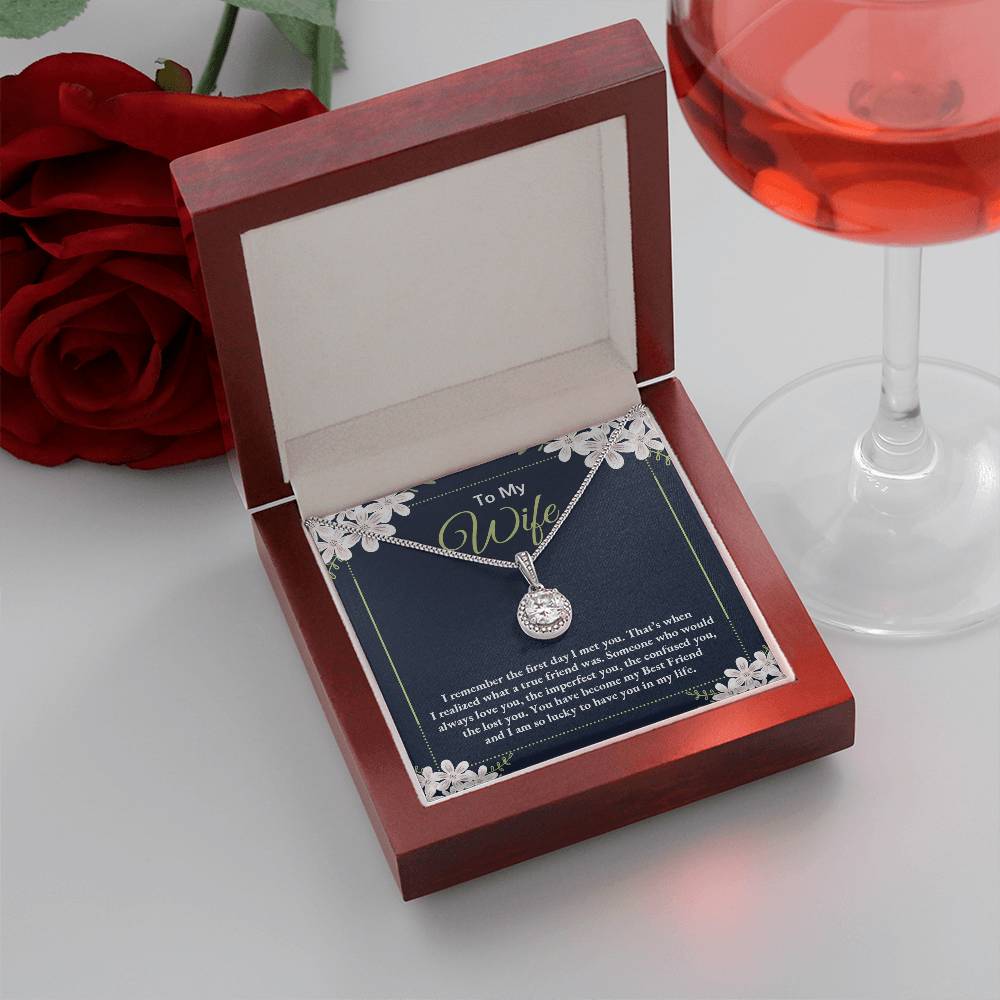 To My Wife Necklace - Special Love Jewelry for Wife from Husband for Birthday, Anniversary & Valentine’s Day - Eternal Hope Necklace