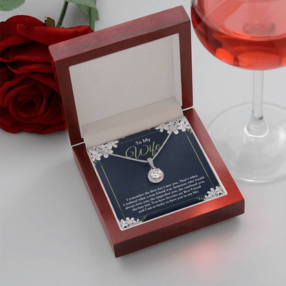 To My Wife Necklace - Special Love Jewelry for Wife from Husband for Birthday, Anniversary & Valentine’s Day - Eternal Hope Necklace