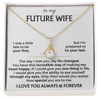 Future Wife Jewelry Gift - Long Lasting Romantic Necklace for Celebrating Love & Upcoming Marriage - Alluring Beauty Necklace
