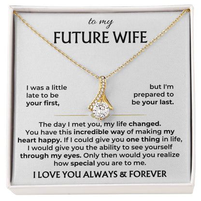 Future Wife Jewelry Gift - Long Lasting Romantic Necklace for Celebrating Love & Upcoming Marriage - Alluring Beauty Necklace