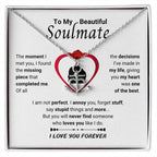 To My Beautiful Soulmate Necklace - Jewelry Gift for Her for Celebrating Romantic Moments - Anchor Pendant Necklace