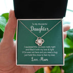 To My Wonderful Daughter Necklace – Mum Gift for Daughter’s Birthday – Love Knot Necklace