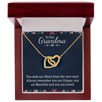 To Our Grandma Necklace - You stole our heart from the very start - Interlocking Hearts Necklace