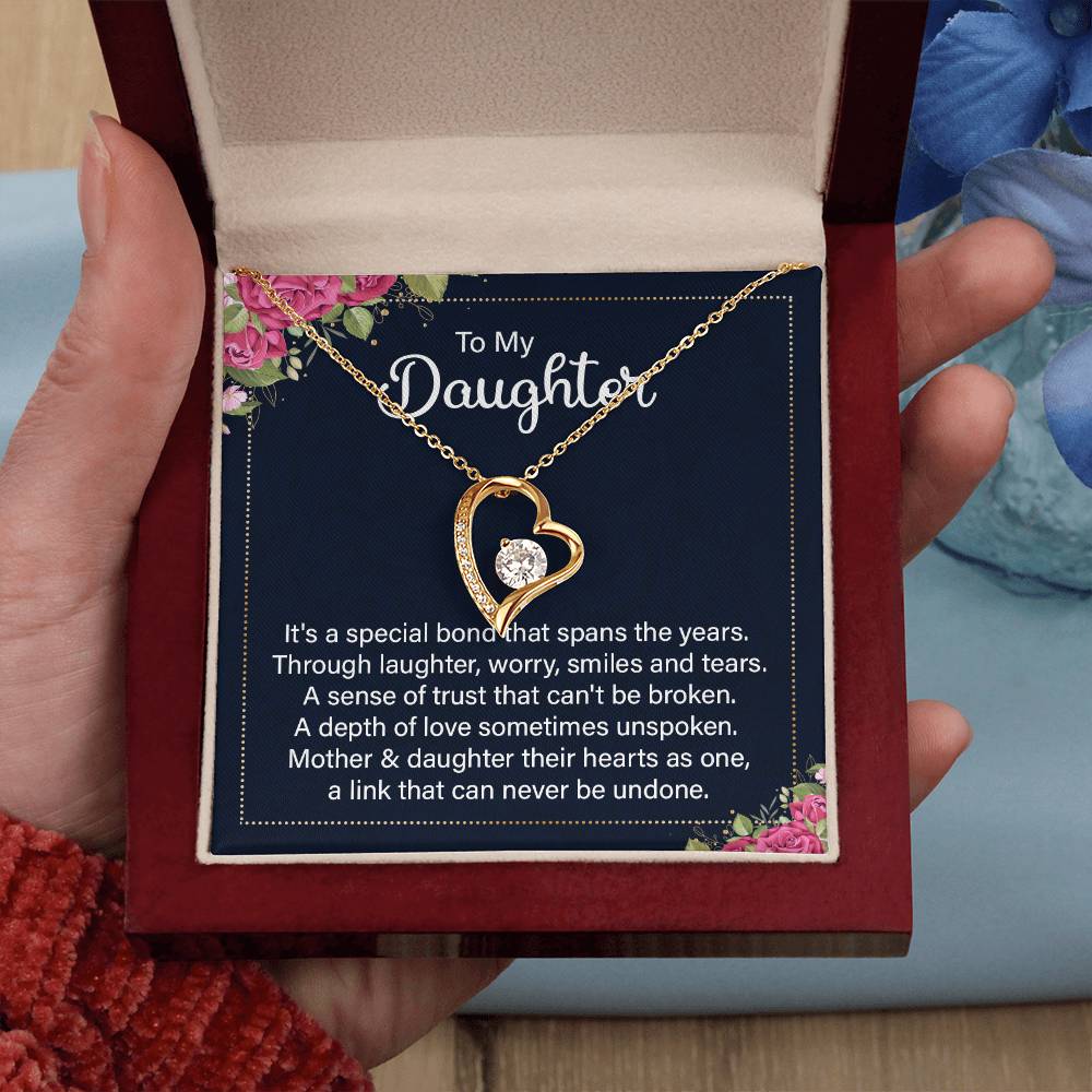 To My Daughter Necklace – Daughter Jewelry: Graduation, Birthday & Christmas – Forever Love Necklace