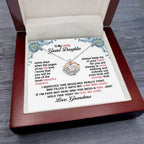 To My Granddaughter Necklace – Birthday & Graduation Gift from Grandma – Crown Pendant Necklace