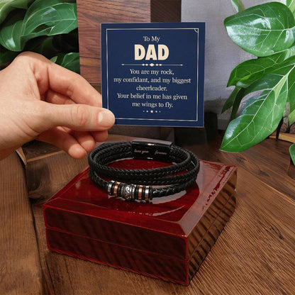 To My Dad - You are my rock - Gift for Dad - Love You Forever Bracelet