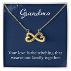 Grandma - Your love is the stitching - Gift for Grandmother - Endless Love Necklace