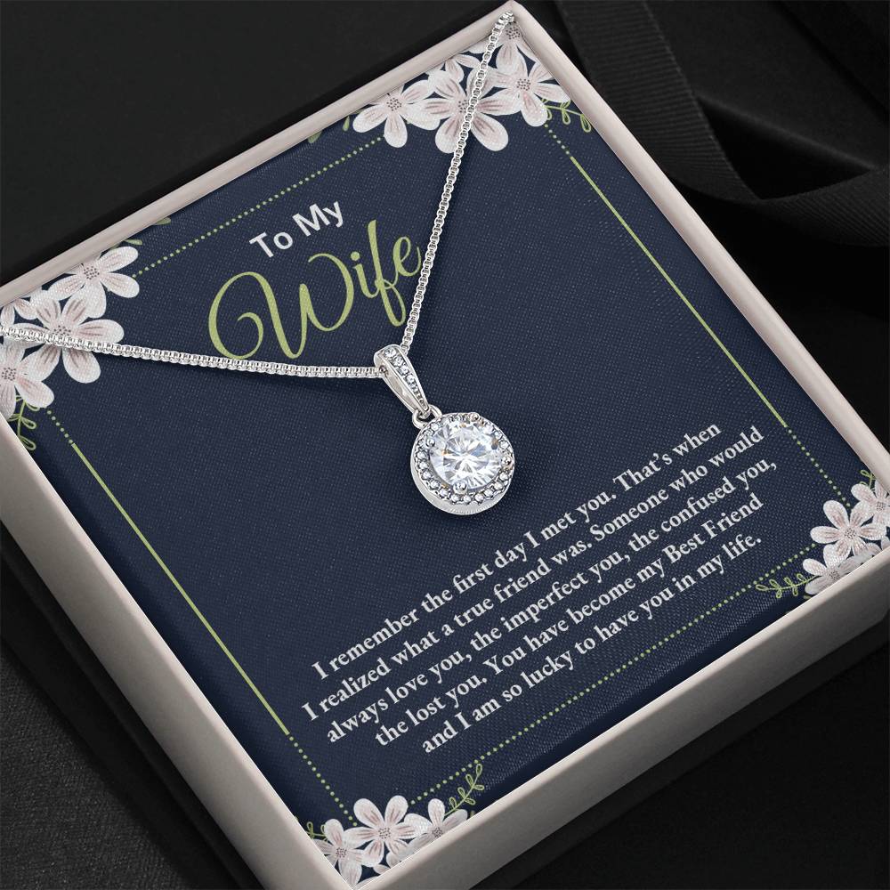 To My Wife Necklace - Special Love Jewelry for Wife from Husband for Birthday, Anniversary & Valentine’s Day - Eternal Hope Necklace