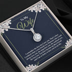 To My Wife Necklace - Special Love Jewelry for Wife from Husband for Birthday, Anniversary & Valentine’s Day - Eternal Hope Necklace