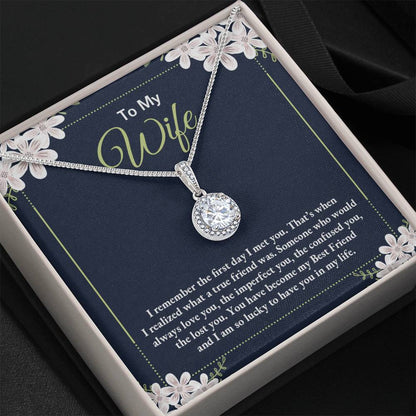 To My Wife Necklace - Special Love Jewelry for Wife from Husband for Birthday, Anniversary & Valentine’s Day - Eternal Hope Necklace