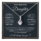 To My Daughter Necklace – Daughter Necklace for Graduation Birthday Occasions from Mum – Alluring Beauty Necklace