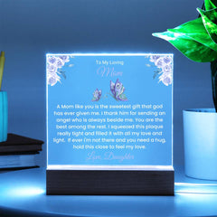 Personalized Acrylic Gift For Mom, Custom Keepsake, Loving Mother’s Day Surprise, To My Loving Mom