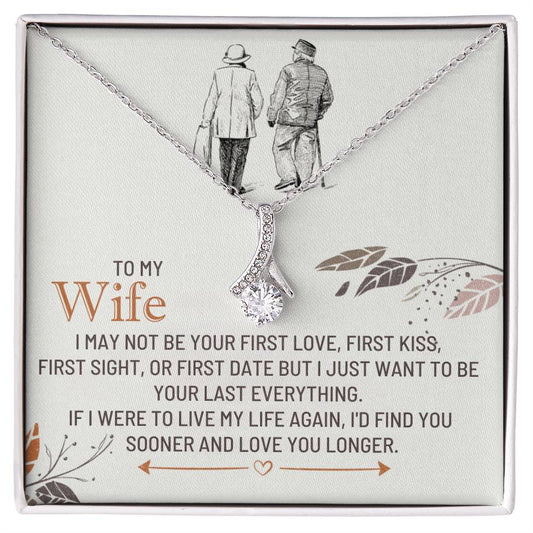 To My Wife Necklace - Romantic Anniversary & Valentine’s Day Jewelry Gift from Husband to Wife - Alluring Beauty Necklace