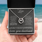 To My Love - I am not perfect - Lucky In Love Necklace from Husband to Wife