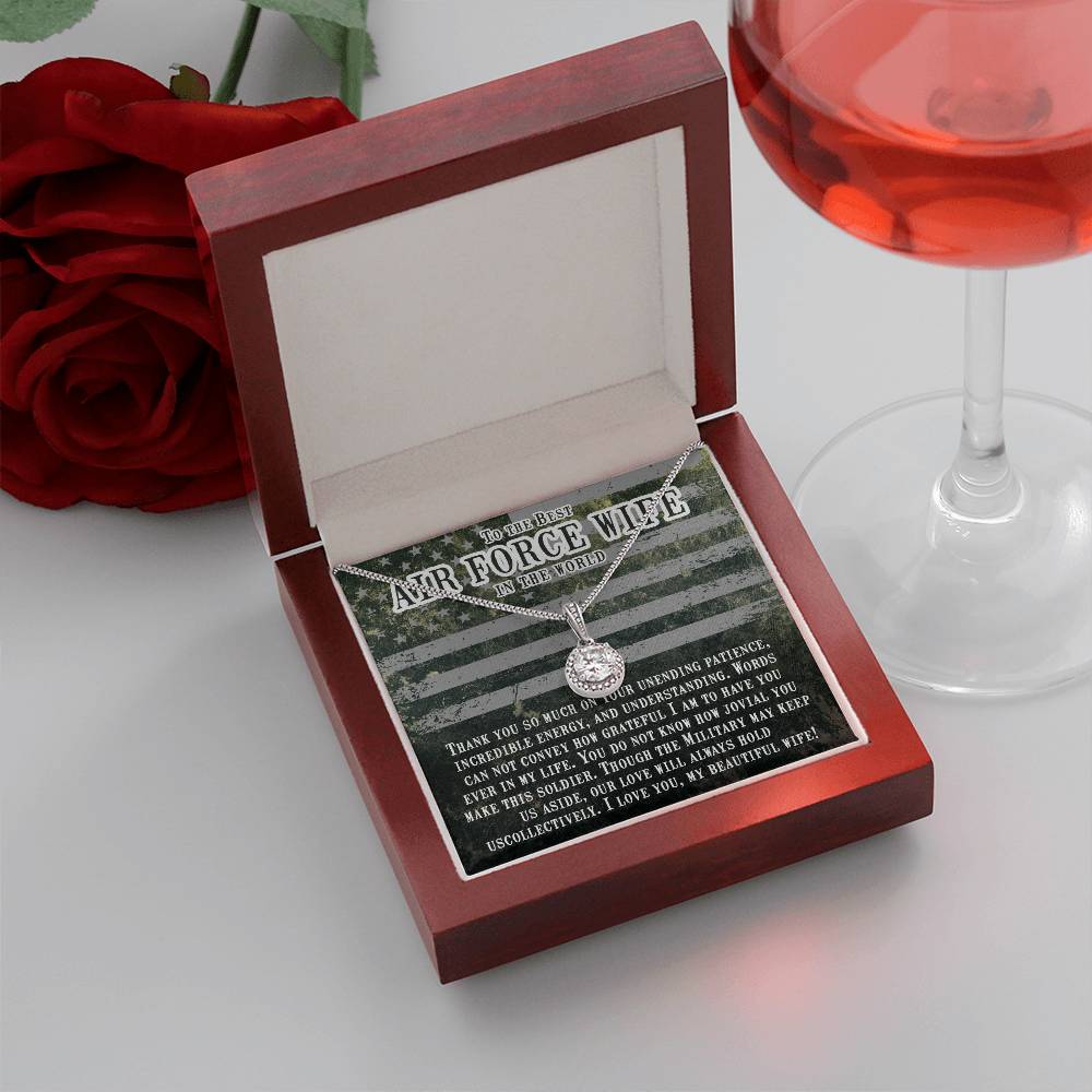 To The Best Air Force Wife In The World - Eternal Hope Necklace - Gift for Wife from Husband