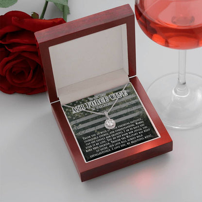 To The Best Air Force Wife In The World - Eternal Hope Necklace - Gift for Wife from Husband