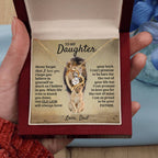 To My Daughter Necklace - Father to Daughter Gift for Graduation, Birthday & Big Life Moments - Forever Love Necklace