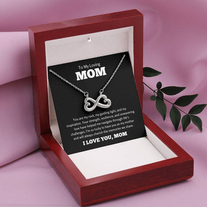 To My Loving Mom Gift - I am so lucky to have you as my mother- Endless Love Necklace