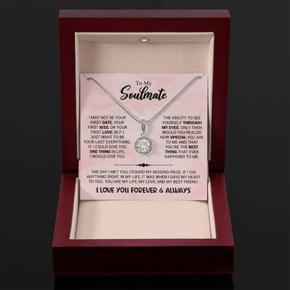 To My Soulmate Necklace - Soulmate Jewelry Gift for Valentine’s Day, Birthday & Romantic Celebrations - Eternal Hope Necklace