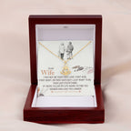 To My Wife Necklace - Romantic Everyday Jewelry Gift from Husband for Birthday, Valentine’s Day & Just Because - Anchor Pendant Necklace