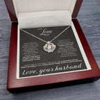 To My Love - I am not perfect - Crown Pendant Necklace from Husband to Wife