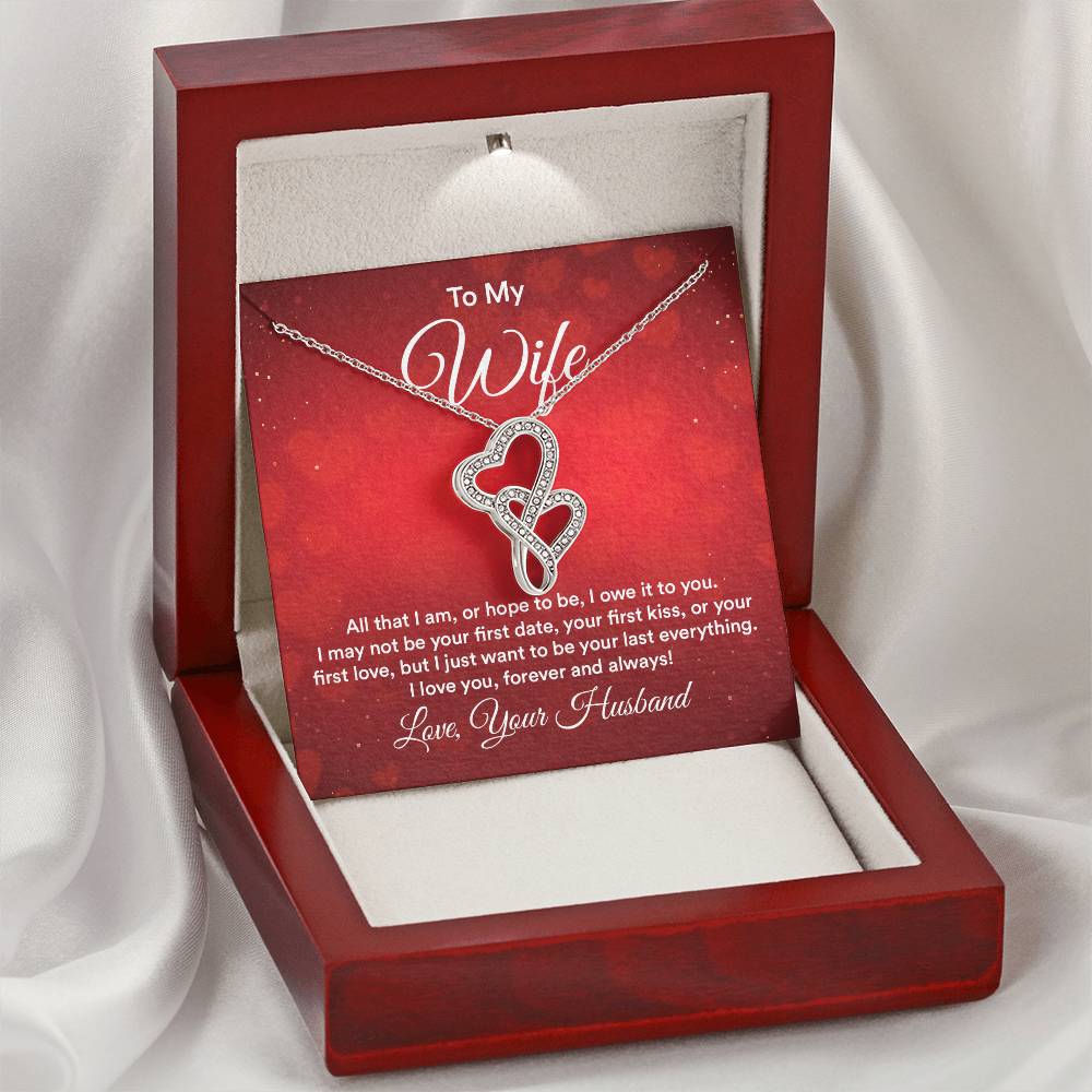Valentine’s Day Gift for Wife - Emotional Jewelry from Husband for Anniversary Too - Heart-to-heart Pendant Necklace