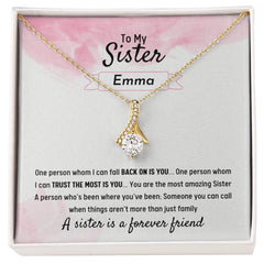 Meaningful Sister Necklace, Heart Jewelry, Sentimental Gift For Sisters, To My Sister, I love You