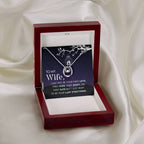 To My Wife Necklace - Sentimental Jewelry Gift from Husband for Birthday, Anniversary & Valentine’s Day - Lucky In Love Necklace