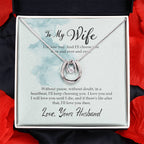 Emotional Wife Gift - Loving Jewelry from Husband for Birthday, Valentine’s Day & Anniversary - Lucky In Love Necklace