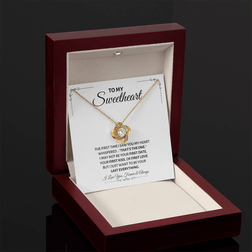 To My Sweetheart Necklace - Gift for Love on Valentine’s Day & Special Days - Love Knot Necklace