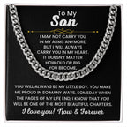 To My Son, Cuban Link Chain Necklace for Son, Birthday Gift, Stylish Teen & Young Men Accessory,