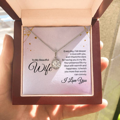 Thoughtful Gift for Wife - Emotional Jewelry from Husband for Anniversary, Birthday, Valentine’s Day & Holidays - Eternal Hope Necklace