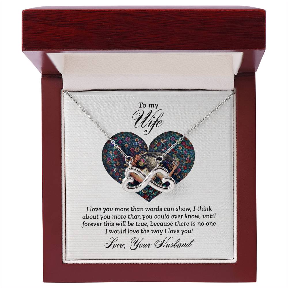 To My Wife Necklace - Romantic Husband to Wife Jewelry for Birthday, Valentine’s Day & Special Celebrations - Endless Love Necklace