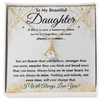 To My Daughter Necklace – Top Gift for Daughter Birthday Graduation – Alluring Beauty Necklace