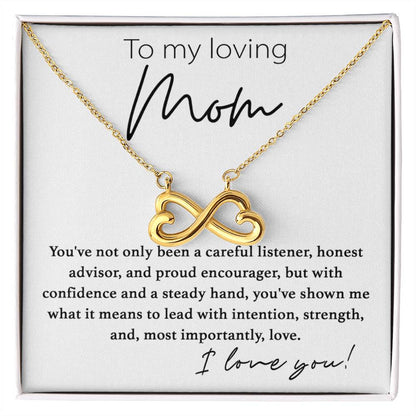 To My Loving Mom - I Love You - Endless Love Necklace - Sentimental Gift for Mom