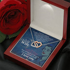 To My Nurse Wife Necklace - Romantic Keepsake Jewelry Gift from Husband for Special Days & Valentine’s Love - Interlocking Hearts Necklace