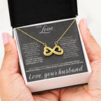 To My Love - I am not perfect - Endless Love Necklace from Husband to Wife