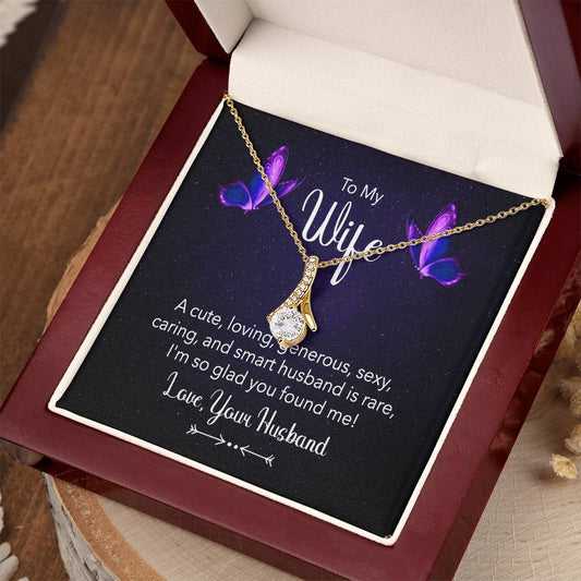 Romantic Jewelry Gift for Wife - Perfect From Husband for Birthday, Anniversary & Valentine’s Day - Alluring Beauty Necklace