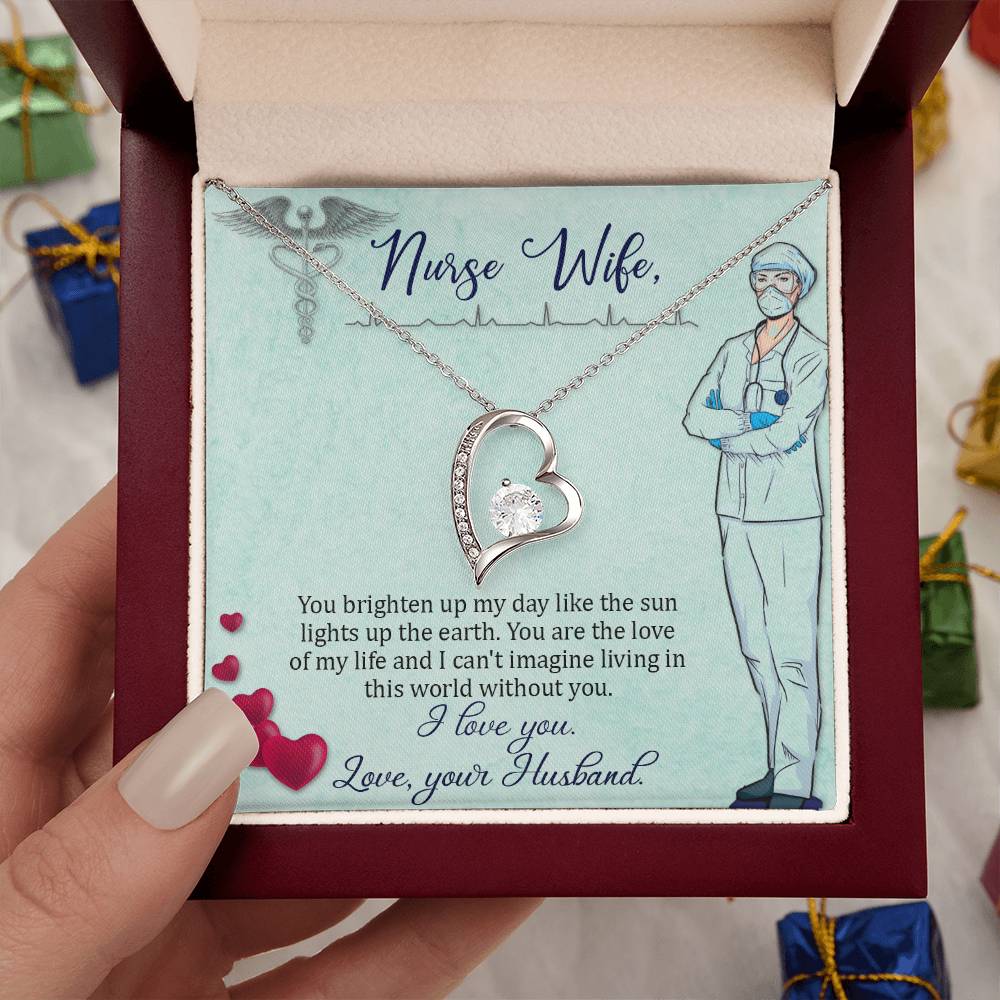 To my nurse Wife Gift from Husband - Forever Love Necklace