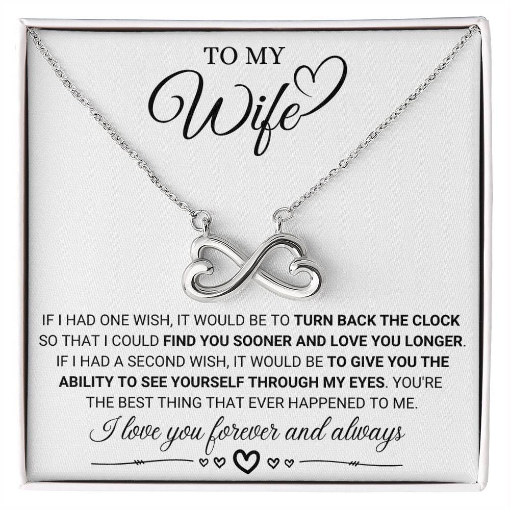 Romantic Jewelry Gift for Wife - Perfect From Husband for Birthday, Anniversary & Valentine’s Day - Endless Love Necklace