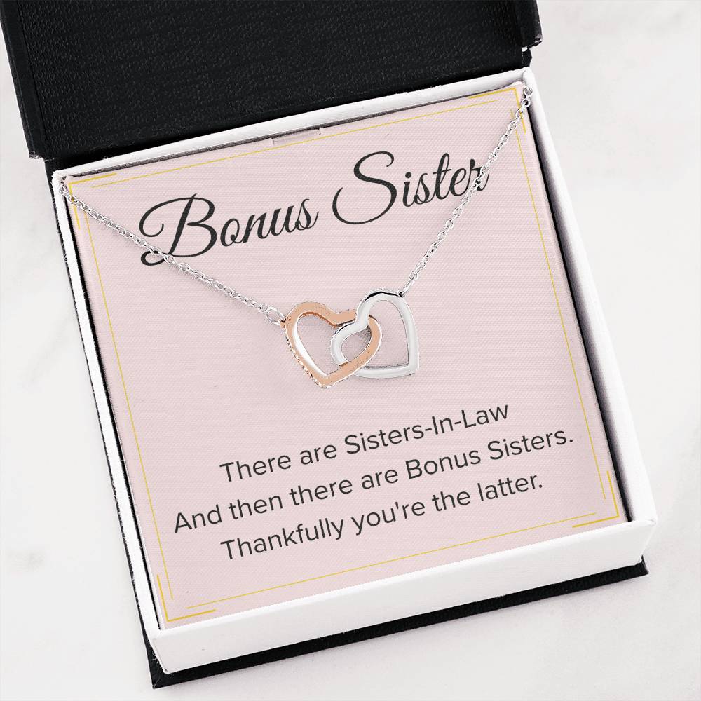 Bonus Sister Necklace Gift - Interlocking Hearts Necklace