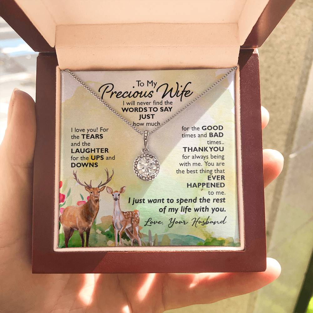 Love Gift for Wife from Husband - Sentimental Jewelry for Valentine’s Day, Anniversary, Birthday & Christmas - Eternal Hope Necklace