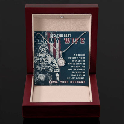 To The Best Army Wife - Eternal Hope Necklace - Gift for Wife from Husband