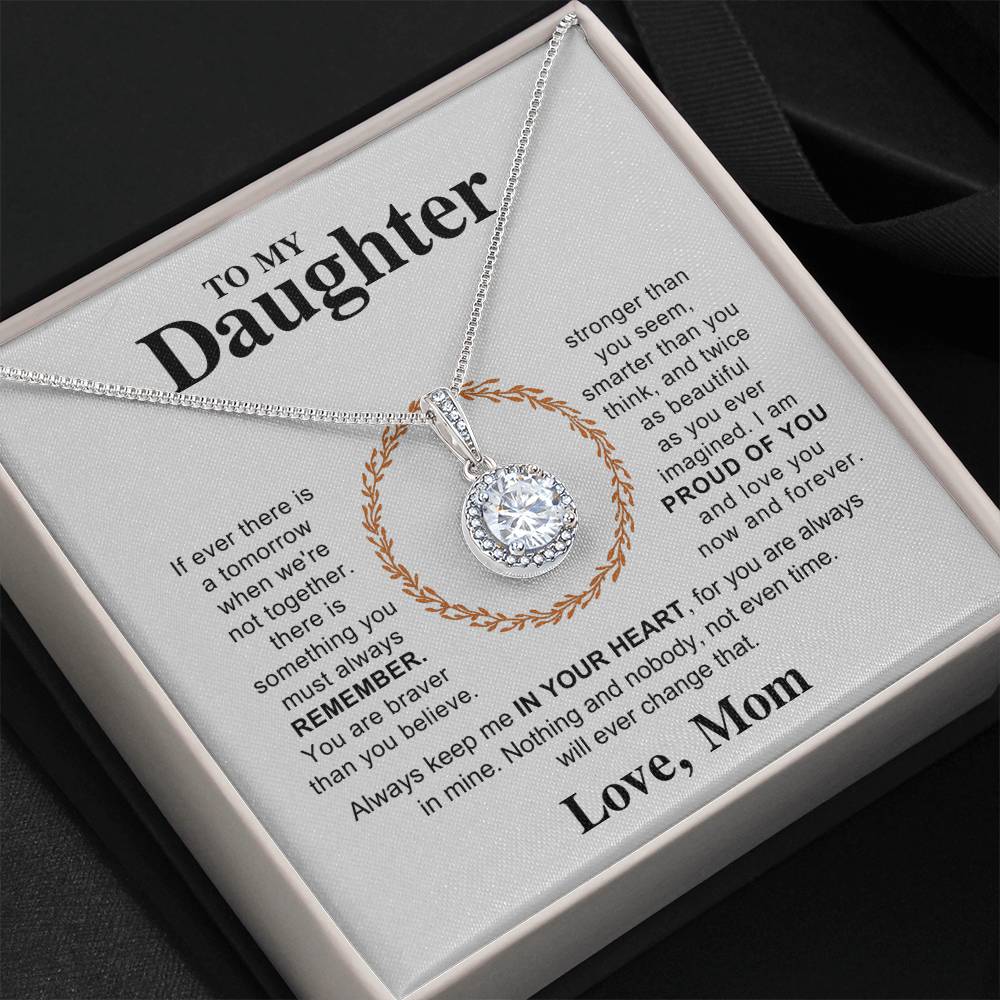 To My Daughter Necklace - Heartfelt Surprise Gift from Mom - Eternal Hope Necklace
