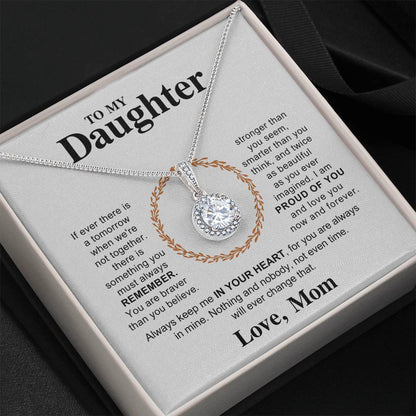To My Daughter Necklace - Heartfelt Surprise Gift from Mom - Eternal Hope Necklace
