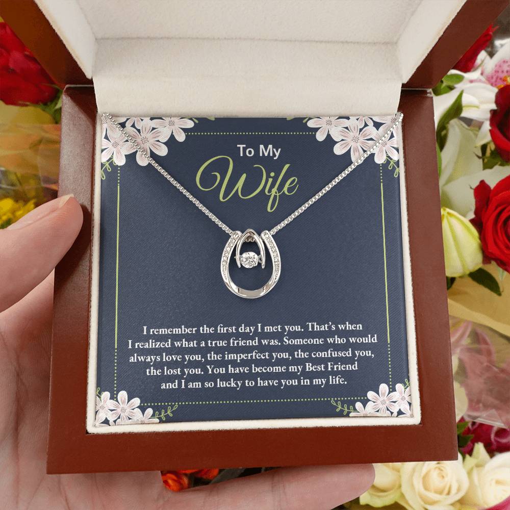 Wife Jewelry Gift from Husband - Sweet Romantic Gift for Valentine’s Day - Lucky In Love Necklace