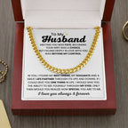 Cuban Link Chain for Husband - Meeting you was fate - Birthday, Anniversary Gift from Wife
