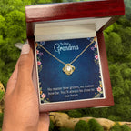 To Our Grandma - You will always be close to our heart - Gift for Grandmother - Love Knot Necklace