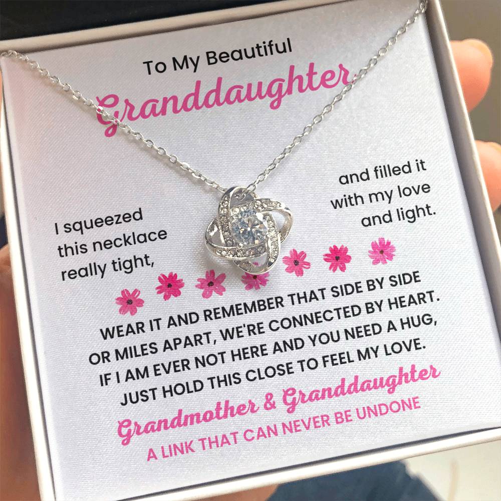 Grandmother & Granddaughter Necklace – Grandma Gift for Granddaughter Christmas Graduation – Love Knot Necklace